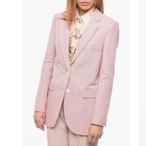 Michael Michael Kors Linen Blazer Women's 10 Pink